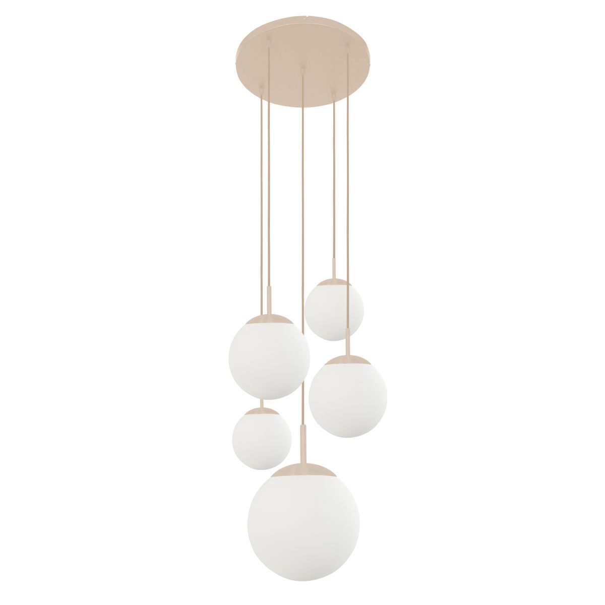Steinhauer 5-lichts vide hanglampBollique Zand met opaal glas - 2730CR